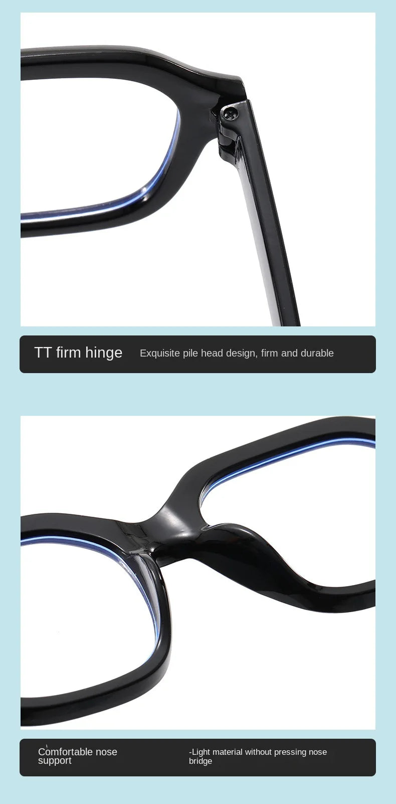 Unisex Retro Blue Light Blocking Eyeglasses Computer Glasses Frame Fashion Anti Blue Light Square Eyewears for Office Women Men