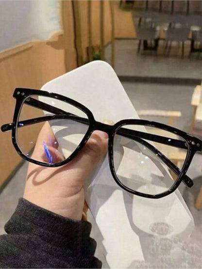 1/2/3 Pairs of Universal Fashion Glasses, Square-Framed Glasses, Fashionable Campus Style, Clear Black Frame, Back to School