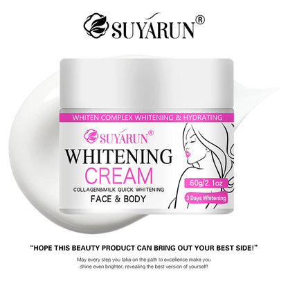 SUYARUN Christmas Gift Brightening Cream-Whitening Moisturizer for Glowing Skin, Festive Hydrating Skincare Set with Luxury Box.