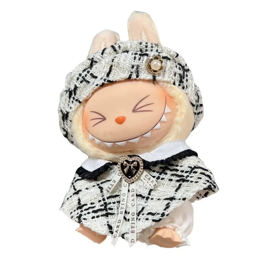 17cm Fashion Doll labubu Clothing Accessories Set Suitable for Boys Cute Plush  Doll Clothes Suitable for Fashion