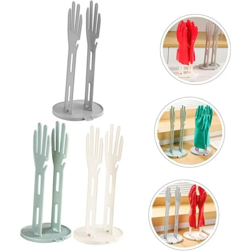Kitchen Glove Stand Holder Drying Draining Organizer For Rubber Towels And Cleaning Cloths Home Kitchen Bathroom Storage Rack