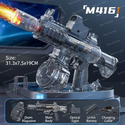 Electric Water Guns For Adults Powerful Squirt Automatic Water Suction Water Blasters Summer Outdoor Beach Toy For Boys Kid Gift