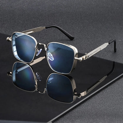 Fashionable Punk-Style Square Thick-Framed Trendy Sunglasses, Suitable for Daily Wear, Commuting, and Gift-Giving, Unisex and All Genders