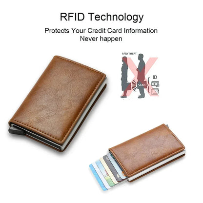 Anti Thief Rfid Credit Card Holder Smart Minimalist Wallet Men Women Slim Bank Cardholder Case Money Bag Cash Creditcard Purse
