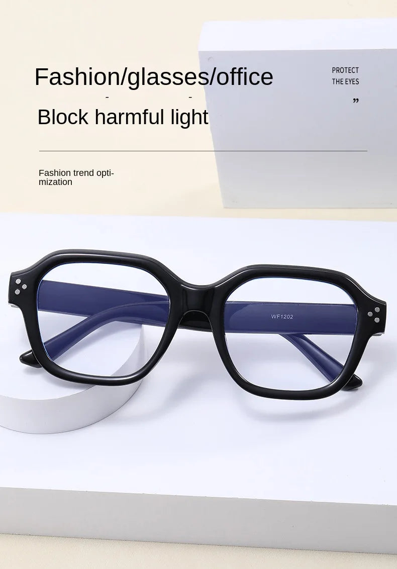 Unisex Retro Blue Light Blocking Eyeglasses Computer Glasses Frame Fashion Anti Blue Light Square Eyewears for Office Women Men