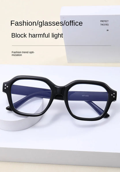 Unisex Retro Blue Light Blocking Eyeglasses Computer Glasses Frame Fashion Anti Blue Light Square Eyewears for Office Women Men