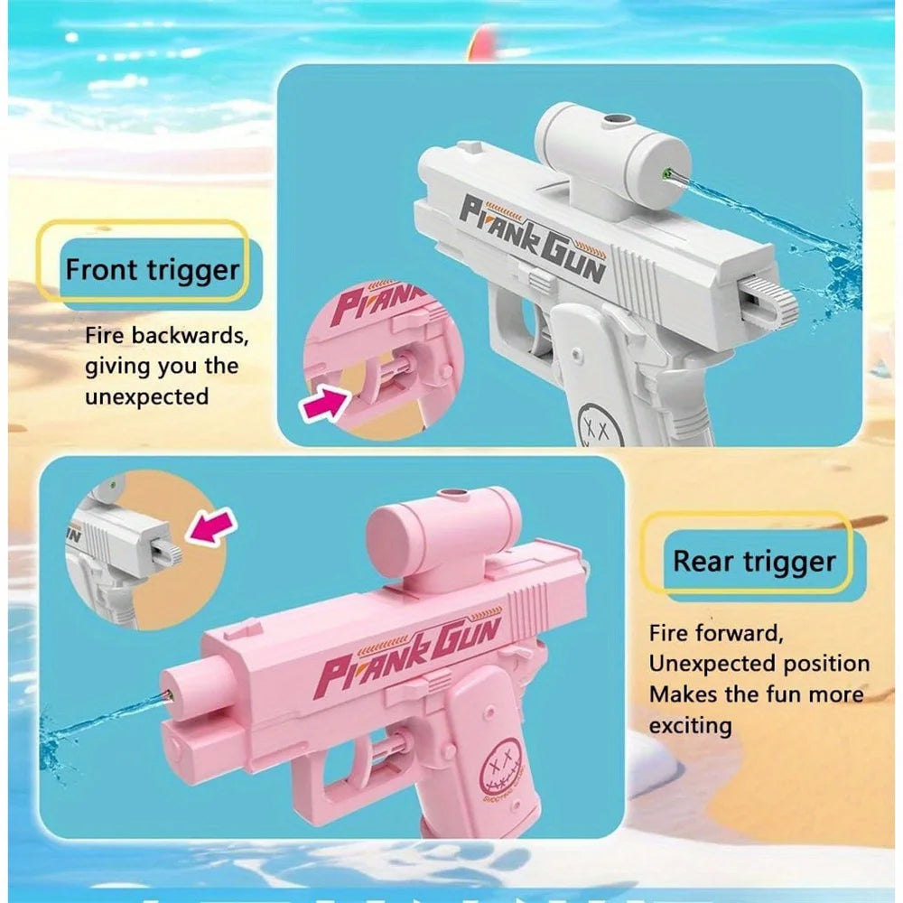 Funny Double-Sided Reverse Water Gun - Summer Prank Toy,Mini Tactical Water Sprayer for Kids & Adults, Pool Beach Water Fight
