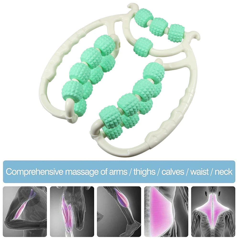 Newest 20 Wheel Annular Leg Clamp Massager Anti-cellulite Massager Body Slimming Roller Massage for Body Massager Relax