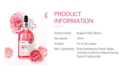 LAIKOU Cherry Blossom or Rose Essence Solution Moisturizing Facial Care Brighten Tighten Hydrating Repair Soothe Soften 100ml