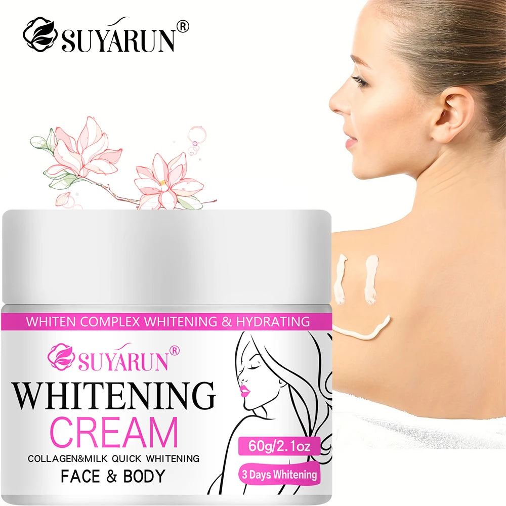 SUYARUN Christmas Gift Brightening Cream-Whitening Moisturizer for Glowing Skin, Festive Hydrating Skincare Set with Luxury Box.