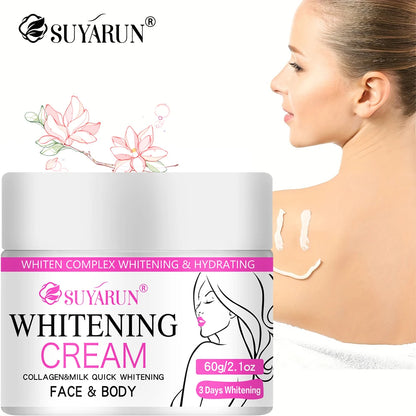 SUYARUN Christmas Gift Brightening Cream-Whitening Moisturizer for Glowing Skin, Festive Hydrating Skincare Set with Luxury Box.