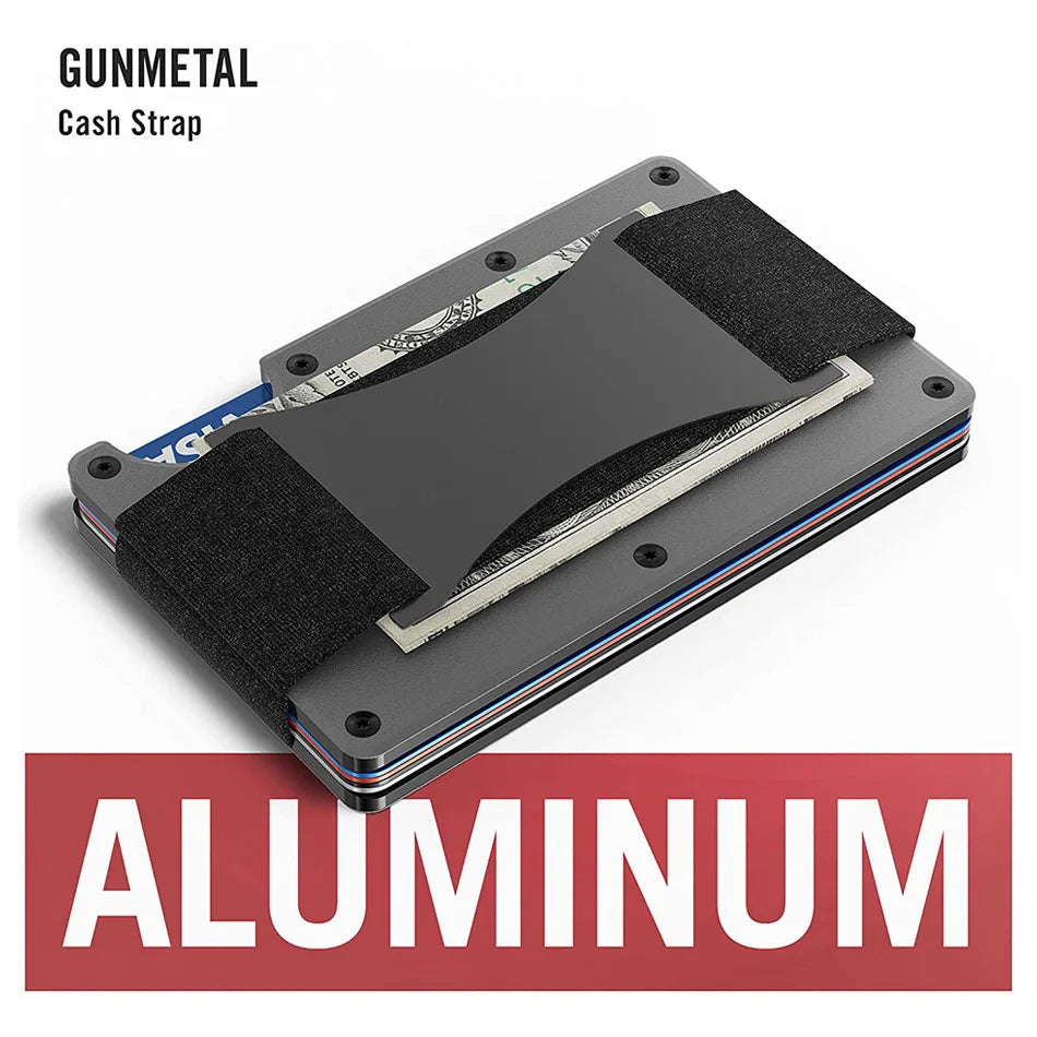 Men's Minimalist Ultra-Thin Carbon Fiber Metal Card Holder Multilingual versionRFIDAnti-theft Credit Card Holder