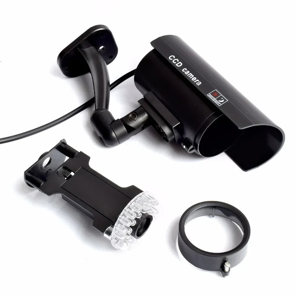 ALARMEST Fake Camera Dummy Waterproof Security CCTV Surveillance Camera With Flashing Red Led Light Outdoor Indoor