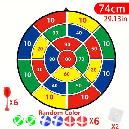29 Inches Kids Dart Board Game Set with Stick Balls Indoor Outdoor Fun Party Game Toys for Birthday Christmas Halloween Gift