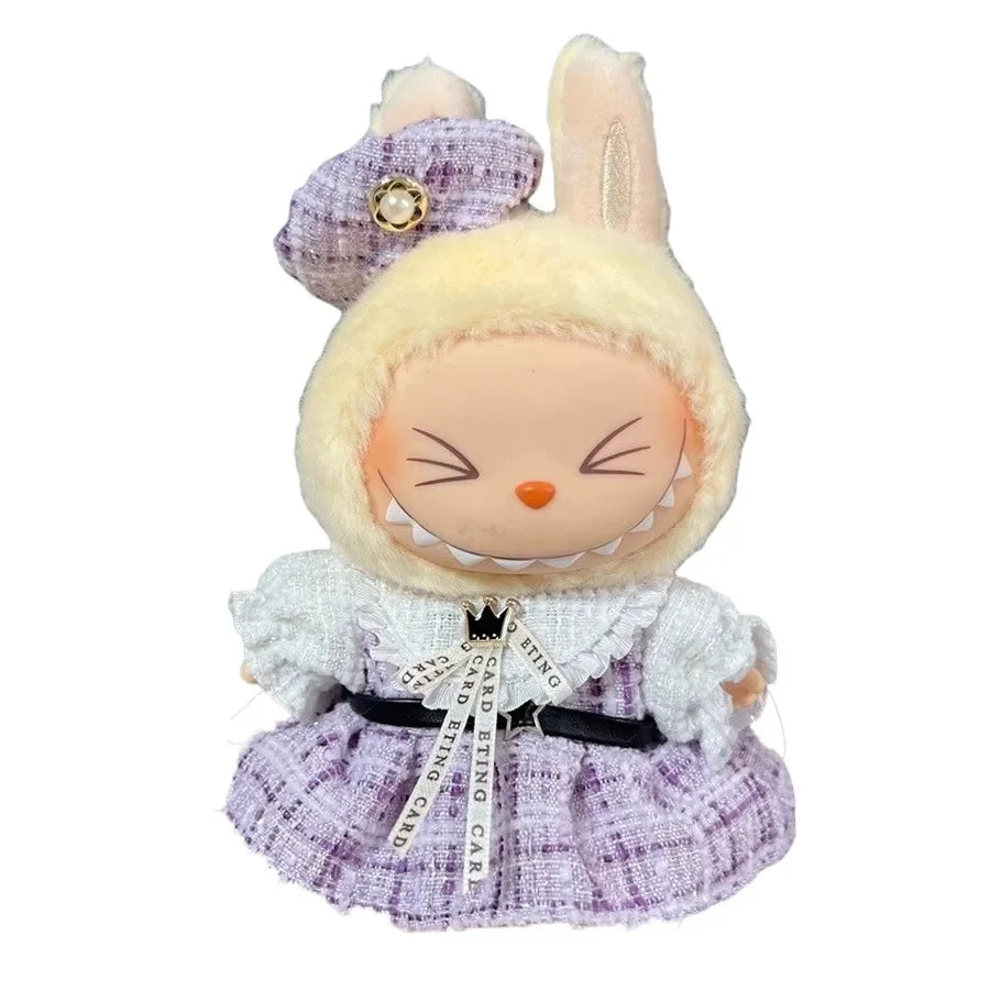 17cm Fashion Doll labubu Clothing Accessories Set Suitable for Boys Cute Plush  Doll Clothes Suitable for Fashion