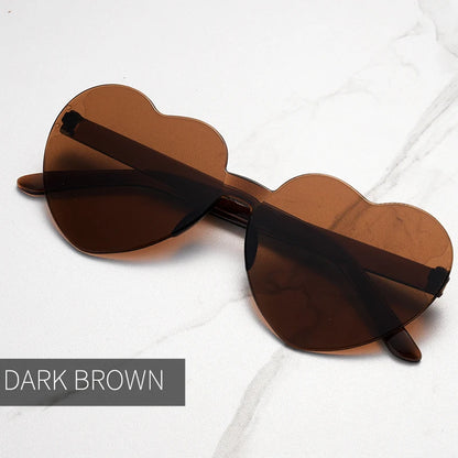 Clearance_Free shipping 2023 Candy color heart shape ocean personality Frameless Children's Sunglasses Fashion Candy Love Sungla