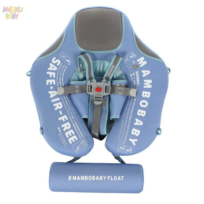 Non-inflatable Baby Floats with Tailboard for 3-24 Months Adjustable Pool Floats for Children Soft Infant Float Pool with Canopy