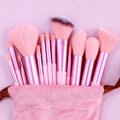 13 Piece Soft Makeup Brushes Set With Travel Case For Eye Face Cosmetics