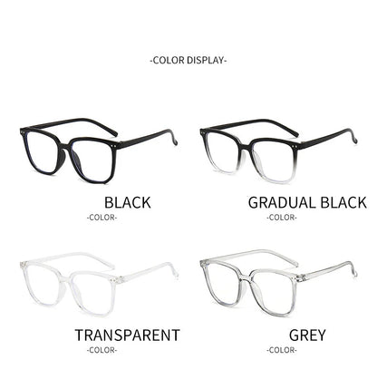 Minimalist Square Blue Light Blocking Glasses Personality Rivets Plain Face Slimming Unisex Clear Glasses 1962