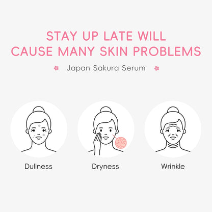 LAIKOU Sakura Serum Shrink Pores Remove Acne Skin Rejuvenation Whitening Essence