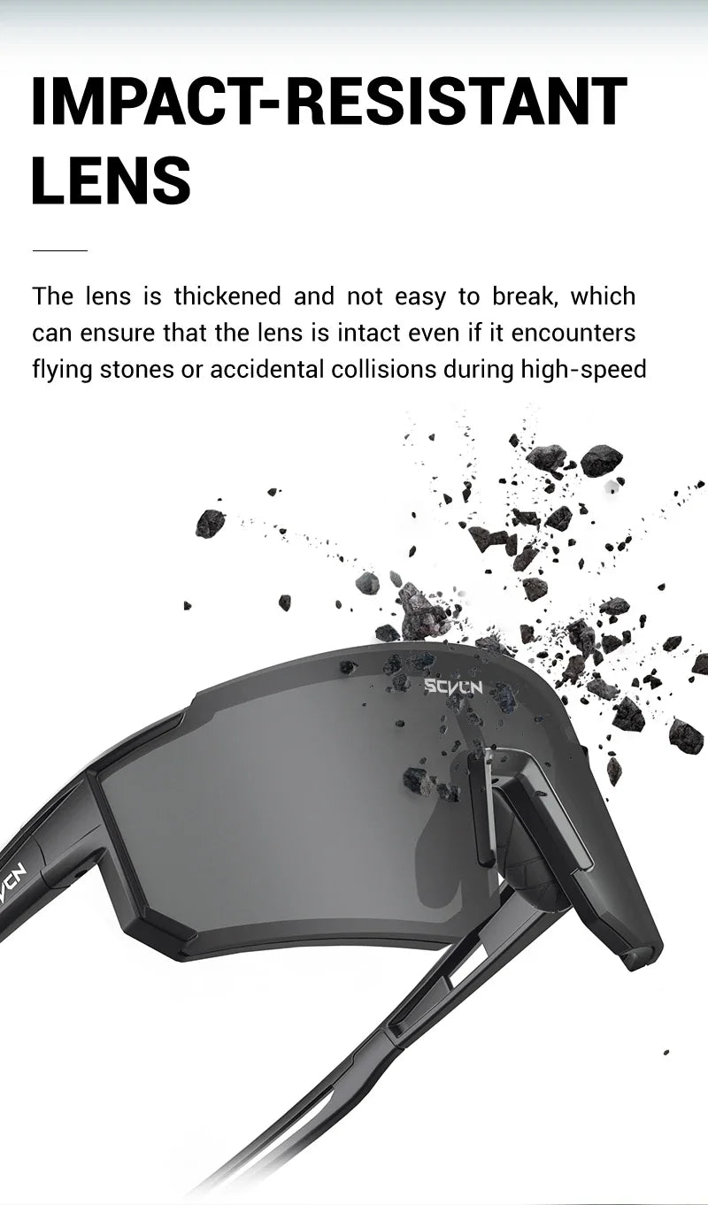 SCVCN New Outdoor Cycling Sunglasses Men Women MTB Driving Bike Glasses Sports Climbing Protective Glasses Bicycle UV400 Goggles
