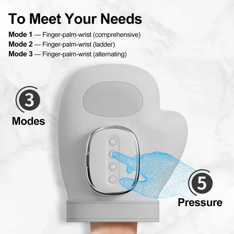 Professional Hand Massager Finger Wrist Palm Relaxation Device with Airbag Compression Kneading for Improves Hand Health