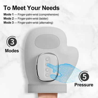 Professional Hand Massager Finger Wrist Palm Relaxation Device with Airbag Compression Kneading for Improves Hand Health