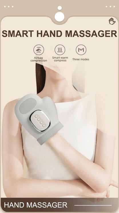 Professional Hand Massager Finger Wrist Palm Relaxation Device with Airbag Compression Kneading for Improves Hand Health