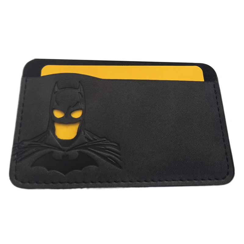 1 Leather Super Anime ID Card Holder Personalized Superhero Mask Card Case Gift