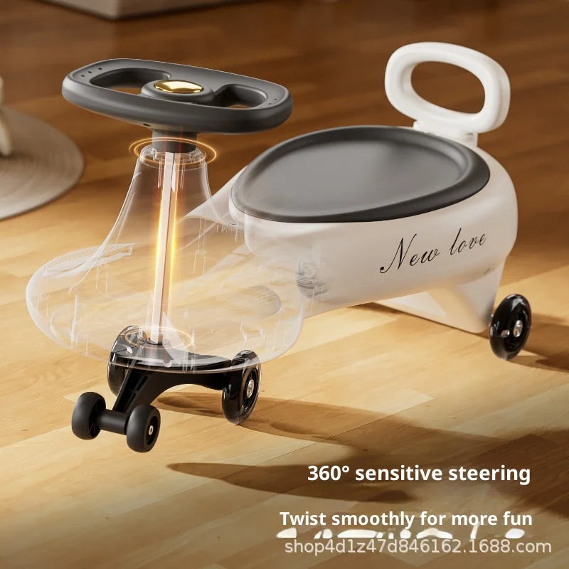 Children's Twisting Car Anti-Tip Swinging Silent Sliding Board Suitable For Boys And Girls Aged 1-8 Adults Can Sit On It