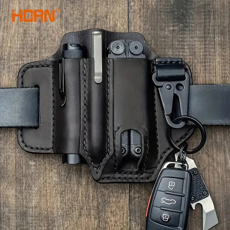 Multi-Tool Leather Waist Bag