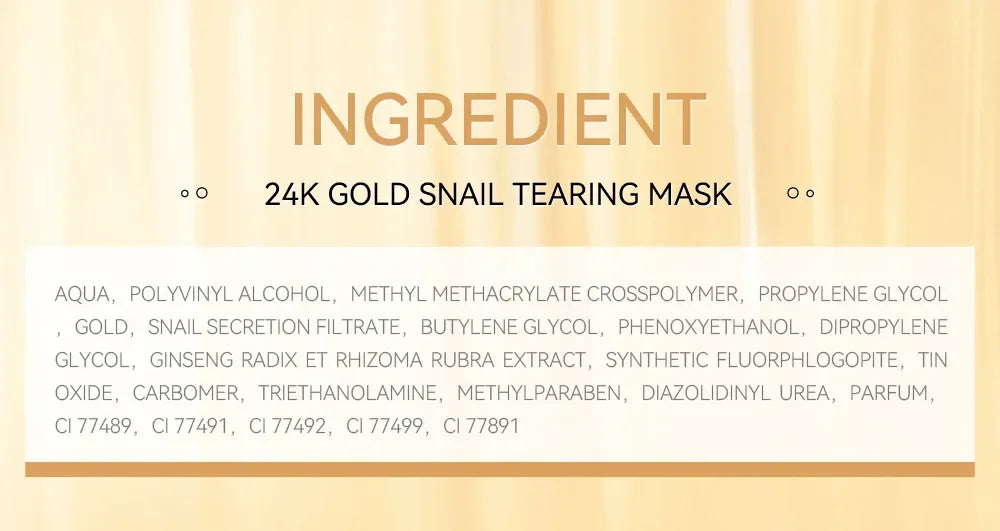 LAIKOU 24K Gold Snail Tear Off Mask, Deep Cleansing Pore Minimizing, Oil Control Blackhead Removal, Tightening Mask 50g