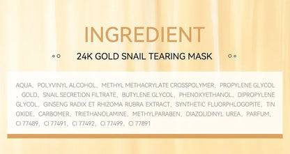 LAIKOU 24K Gold Snail Tear Off Mask, Deep Cleansing Pore Minimizing, Oil Control Blackhead Removal, Tightening Mask 50g