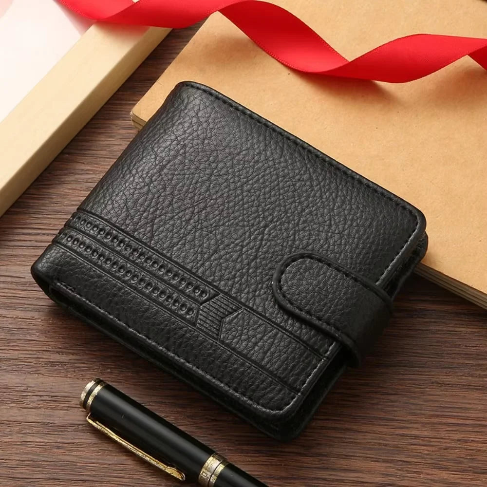 HOMESIFH Men Wallets Leather Zipper Purse Man Slim Card Horders Quality Male Short Multi-card Wallet Coin Pocket Purse