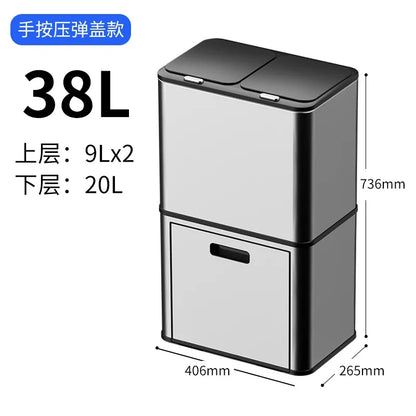 kitchen special induction smart garbage sorting trash can