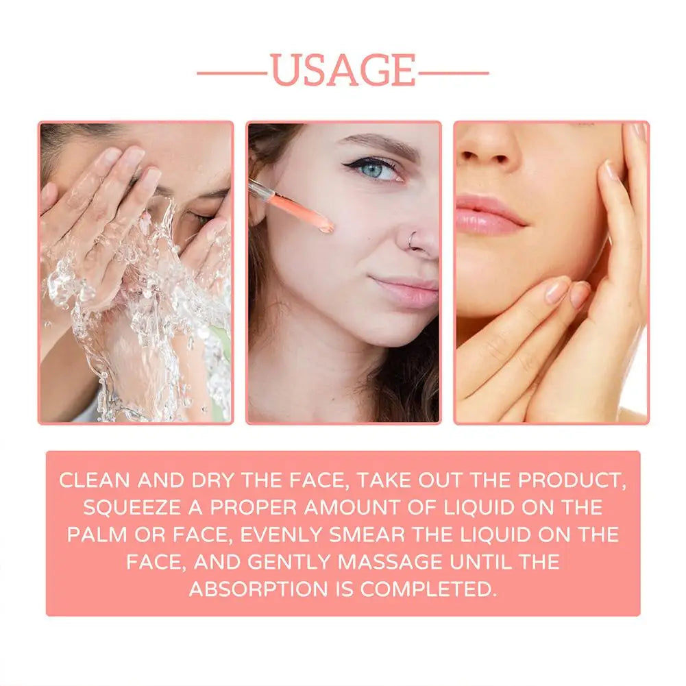 5 In 1 Fade Fine Lines Firming Face Serum Moisturizing Brightening Vitamin C Hyaluronic Acid Facial Serum Shrink Pores Skin Care