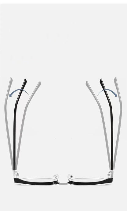 Fashion Unisex Square Plain Glasses for Men Women Metal Frame Glasses Polygon Eyeglasses Gentle Black anti Blue Light Glasses