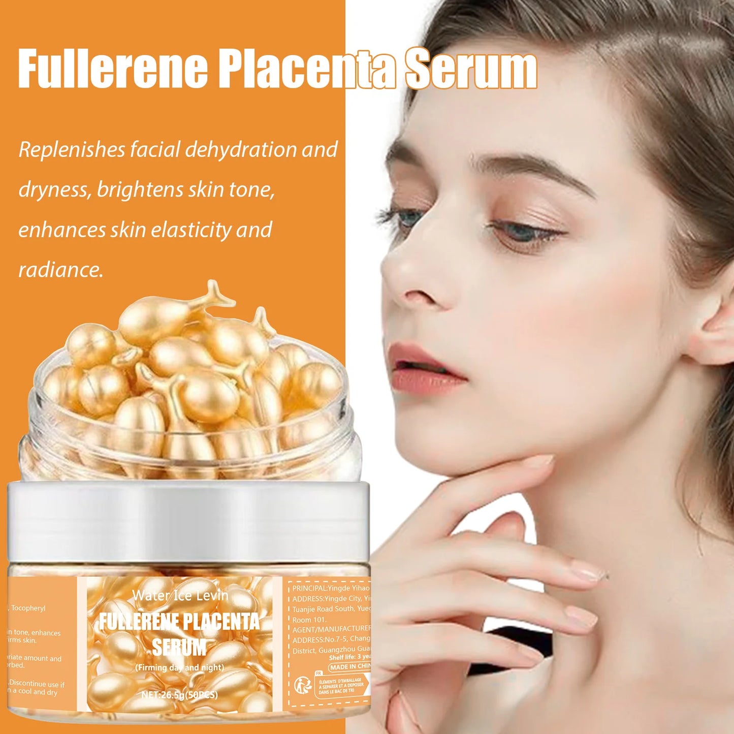 50Pcs Collagen Face Care Capsules Serum Spot Acne Wrinkle Remover Firming Whitening Hyaluronic Acid Essence Skin Care New Style