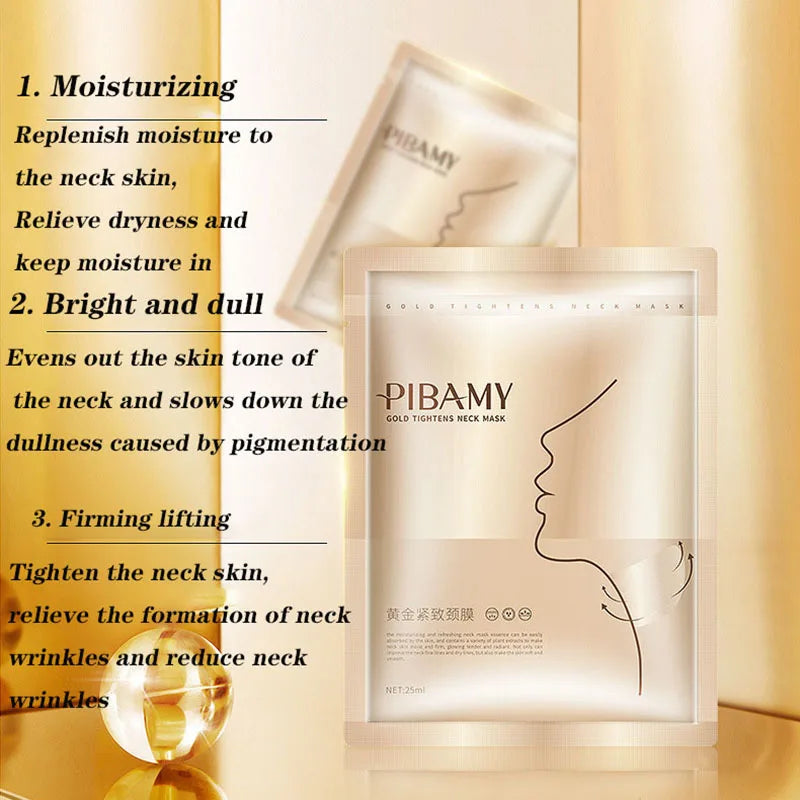 Gold Firming Neck Mask Moisturizing Nourishing Brightening Hydrating Neck skincare Masks Beauty Necks Skin Care Products