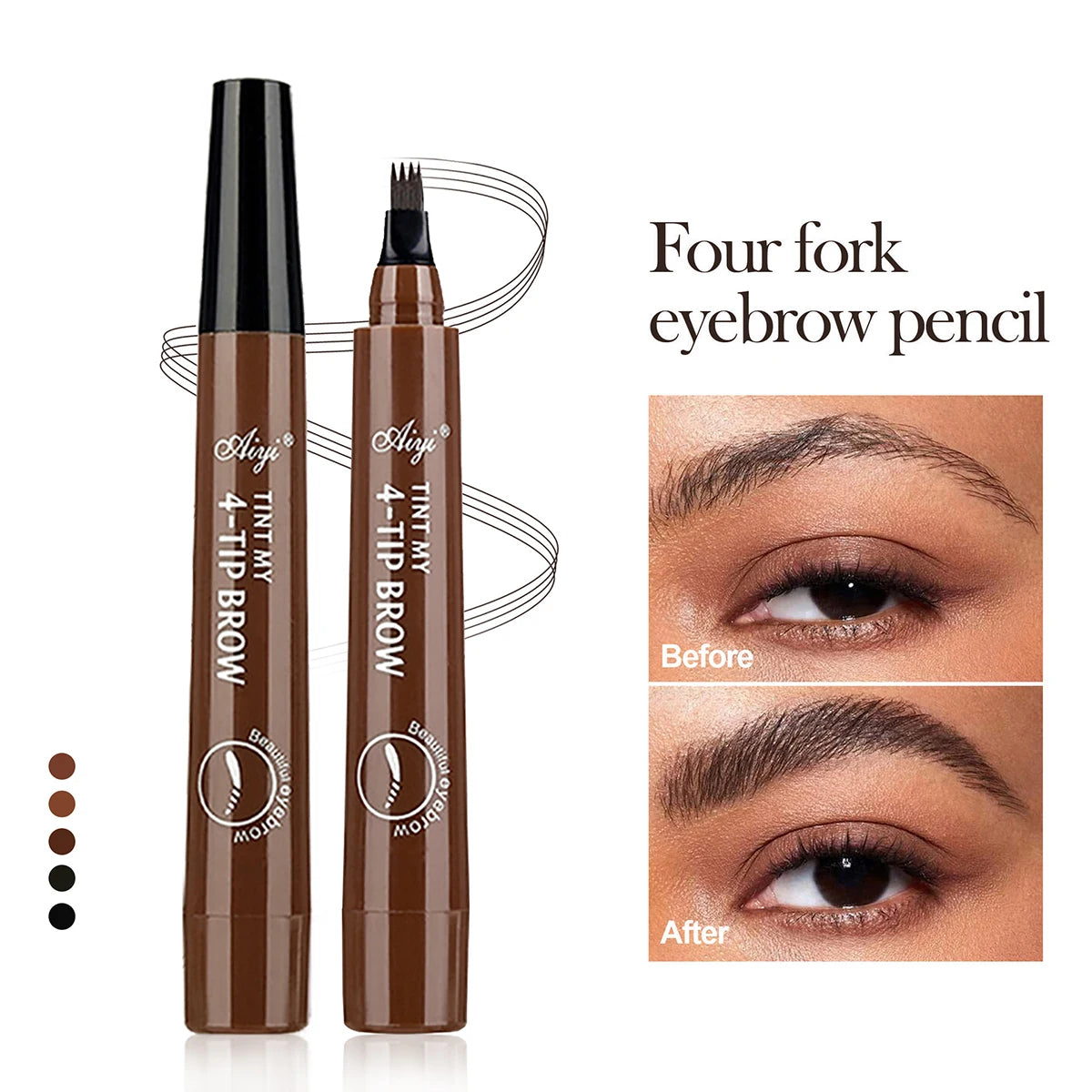 Waterproof Microblading Eyebrow Pencil Long Lasting Natural Brow Definer