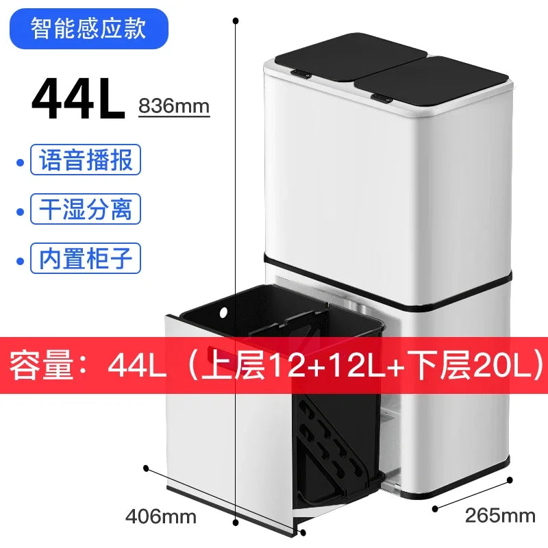 kitchen special induction smart garbage sorting trash can