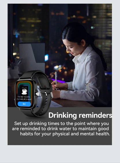 LAXASFIT 2025 New Smart Watch for Men Women Gift Full Touch Screen Sports Fitness Watch Bluetooth Call Digital Smartwatch