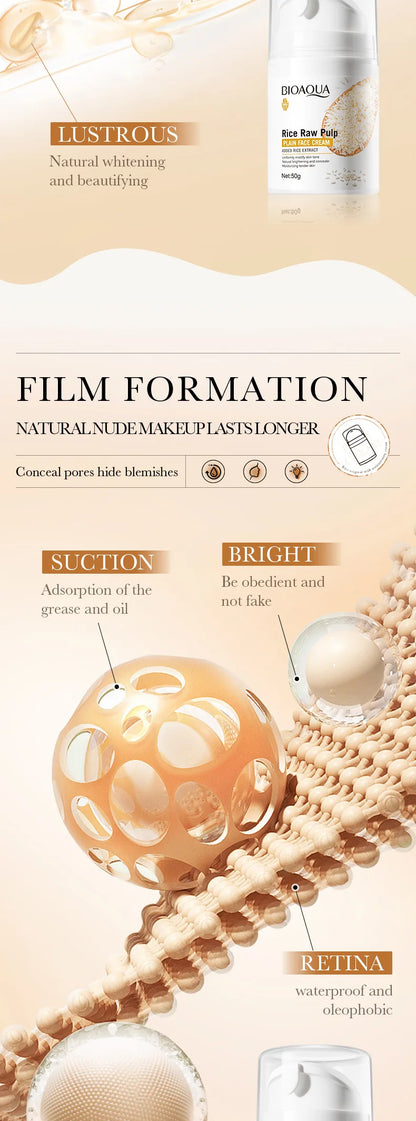 BIOAOUA Rice Raw Pure Non-Facial Cream Brightening and Rejuvenating Facial Brightening Cream