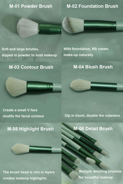 13 Piece Soft Makeup Brushes Set With Travel Case For Eye Face Cosmetics