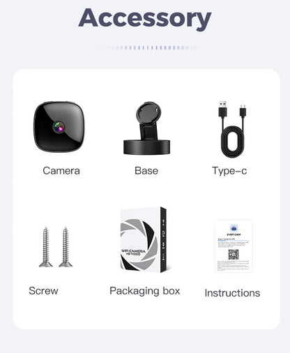 Lenovo 1080P HD Camera 2.4G Wifi Wireless Security Protection Remote Monitor Camcorders Home Phone Connectivity Smart Device