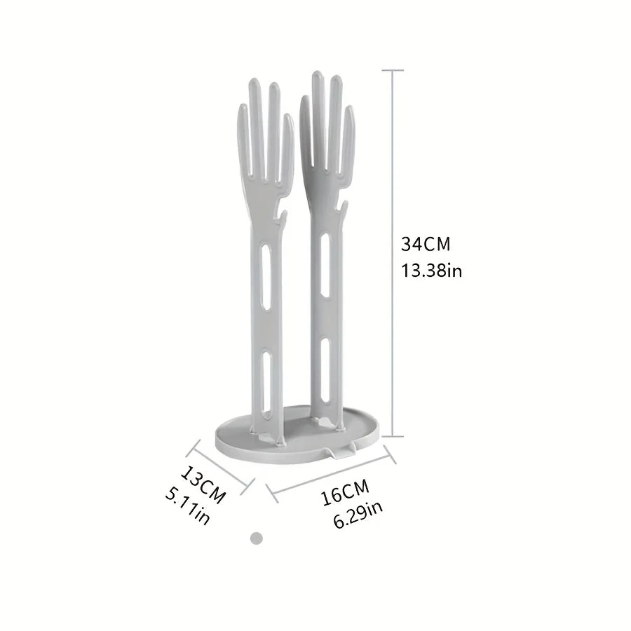 Kitchen Glove Stand Holder Drying Draining Organizer For Rubber Towels And Cleaning Cloths Home Kitchen Bathroom Storage Rack
