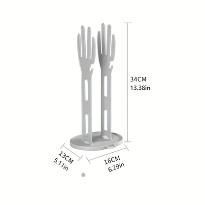 Kitchen Glove Stand Holder Drying Draining Organizer For Rubber Towels And Cleaning Cloths Home Kitchen Bathroom Storage Rack