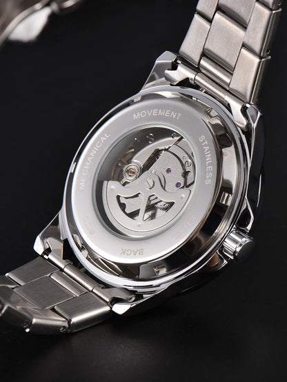 Men automatic watch business date mechanical watches waterproof stainless steel luminous minimalist gift for you
