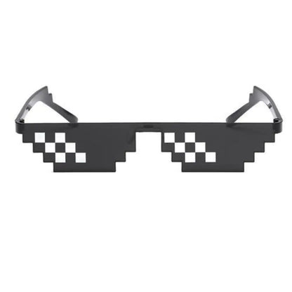 2Pcs Mosaic Sunglasses Cool Party Vintage Shades Eyewear For Men Pixelated Sunglasses Funny Women Glasses