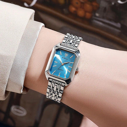 2026 Hot Brand Stainless Steel Strap Watch Women Luxury Gift Quartz Wristwatch Student Fashion Simple Square Quartz Watches